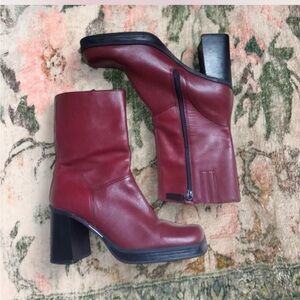 Vintage 90s tommy hilfiger red Boots